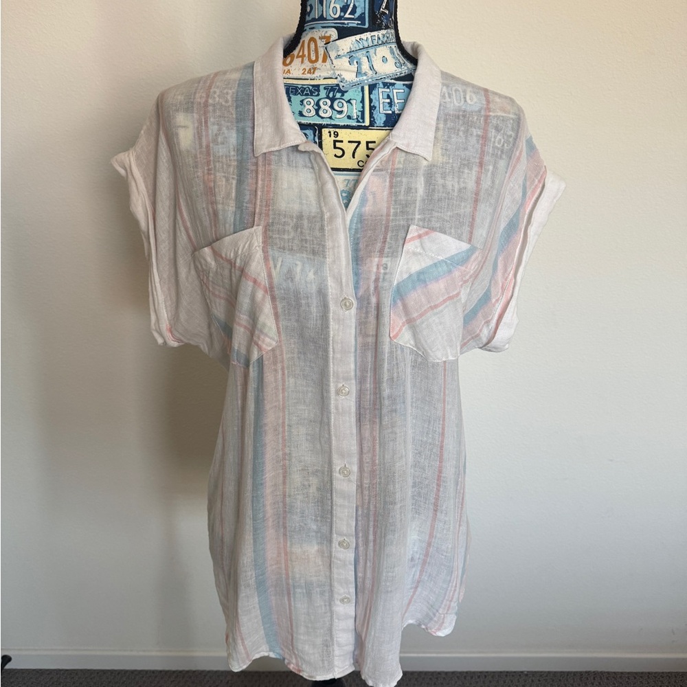 Women's Striped Button Down Shirt